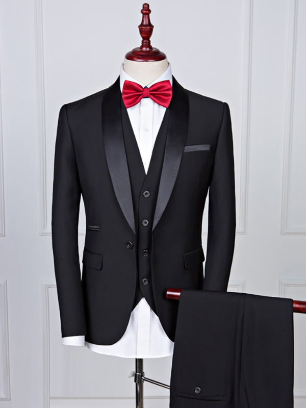 DSB0219 Slim Fit Business Three Piece Suit