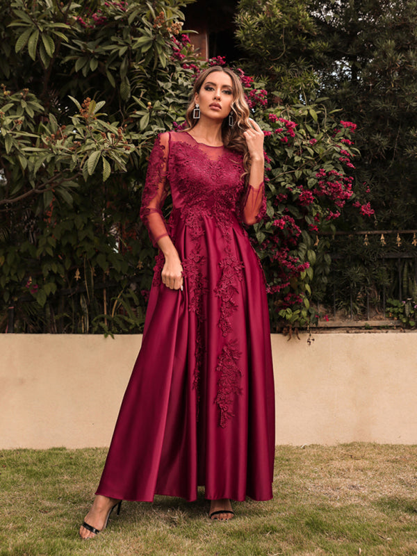 DSB0217 Lace Long Sleeve Dress