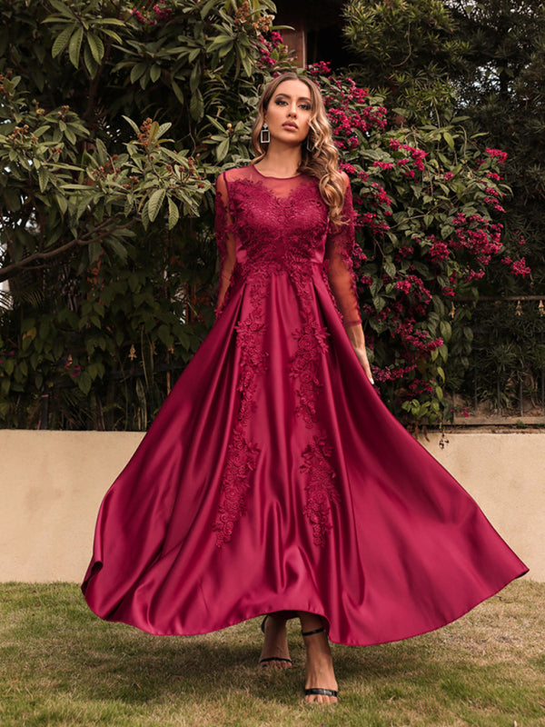 DSB0217 Lace Long Sleeve Dress