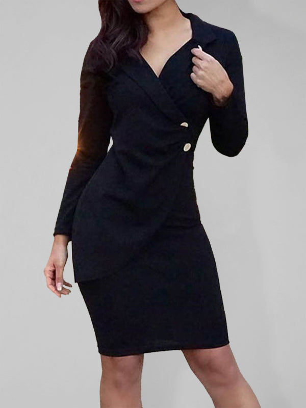 DDB0020 - Button Suit Dress