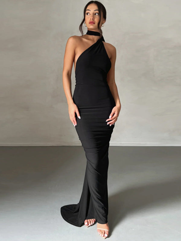 DSB0026 - Backless Pleated Dress