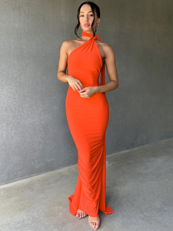DSB0026 - Backless Pleated Dress
