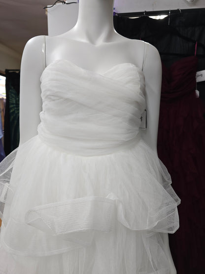 DPB0251 Layered White Wedding Gown