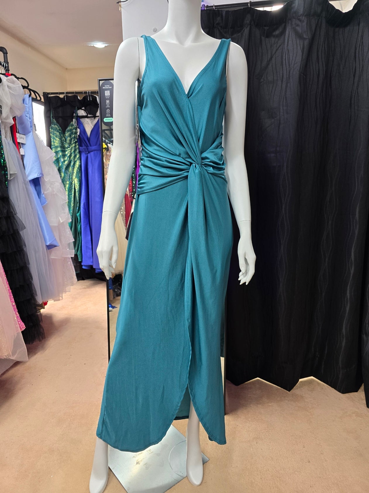 DPB0290 Teal Cocktail Dress