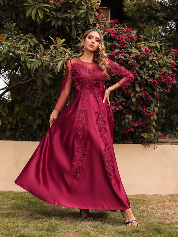 DSB0217 Lace Long Sleeve Dress